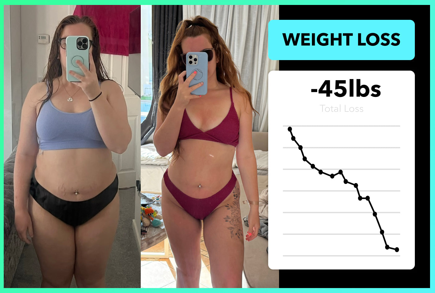 Jessica has lost 45lbs with Team RH!