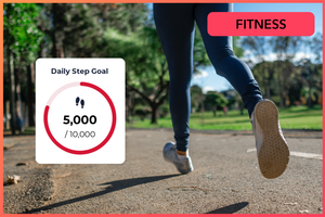 Step tracking with the Team Rh life Plan app