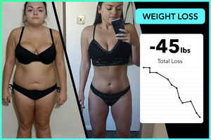 Claire lost an incredible 45lbs with Team RH
