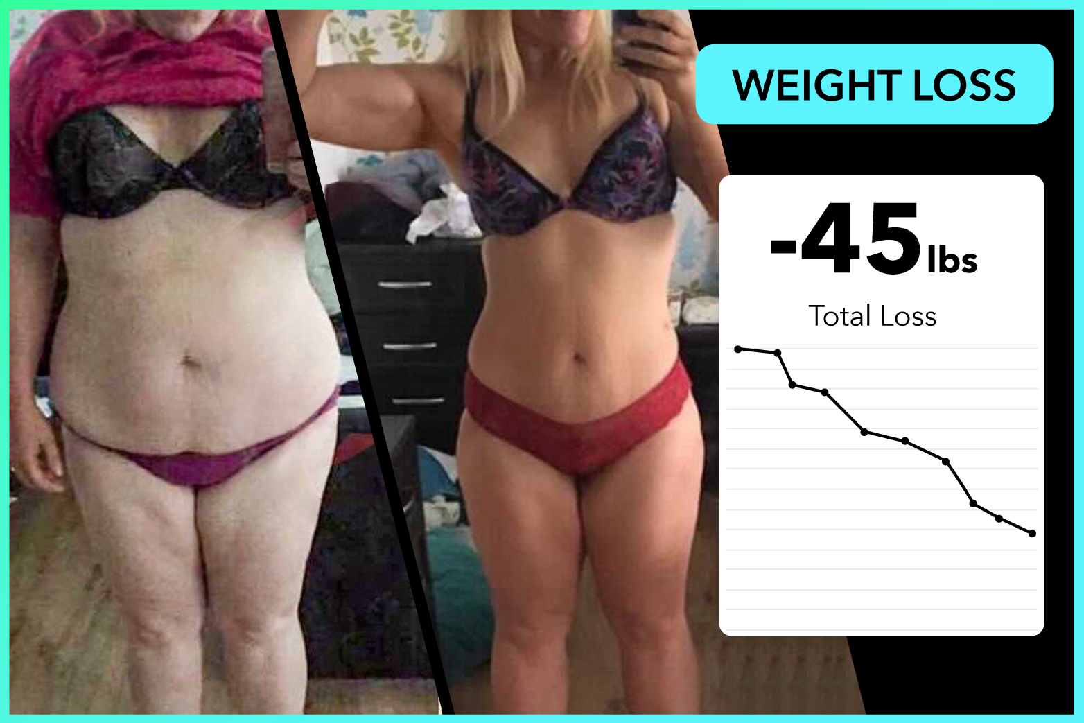 Tiffany has lost 45lbs with Team RH