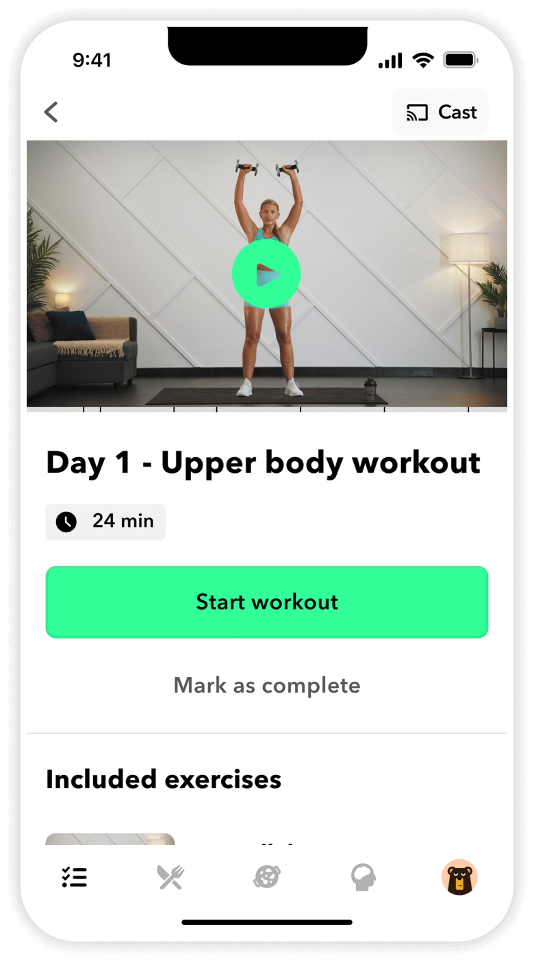 Team RH App - workouts