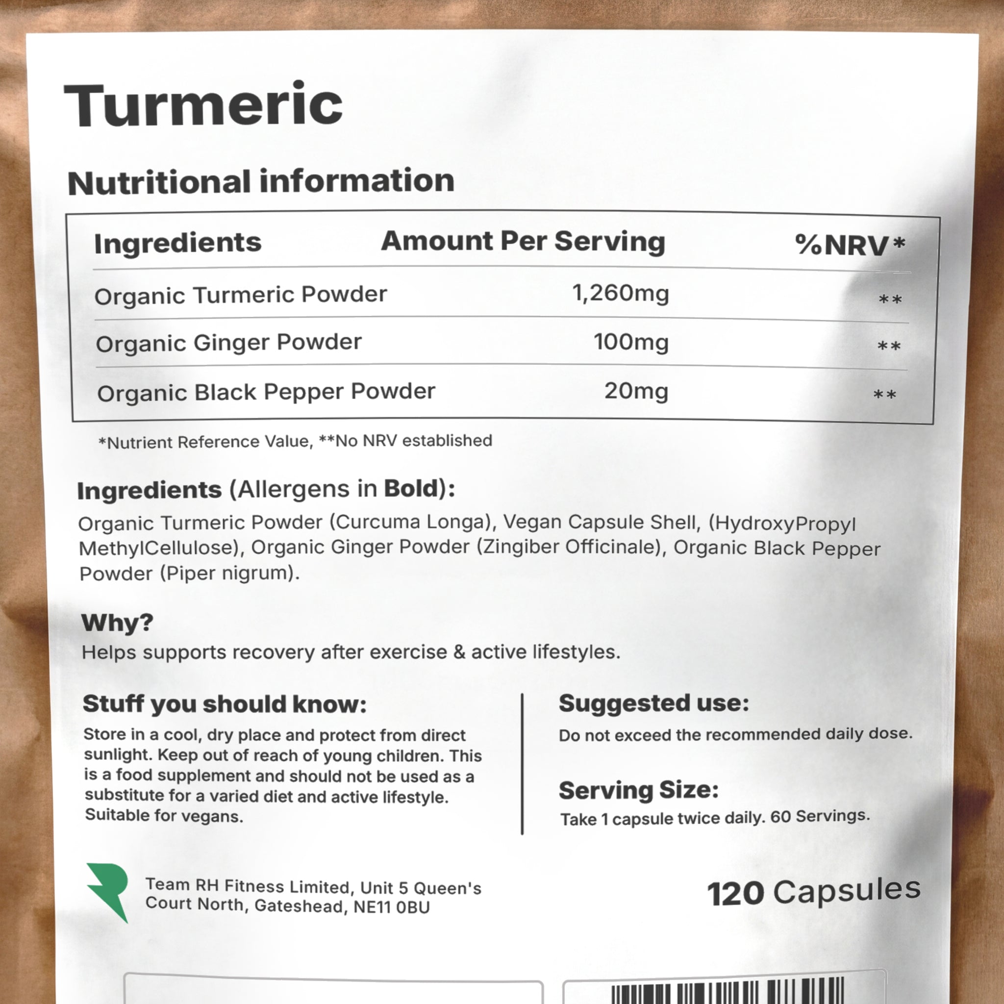 Tumeric Powder Ingredients Organic Turmeric Capsules